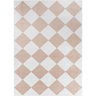 Lillian Geometric Washable Vintage Oriental Brown & Off-White Rug - Large Plus 160x213 cm (5'3'' x 7')