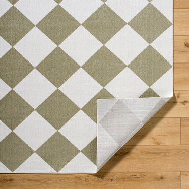 Lillian Geometric Diamond Green Rug