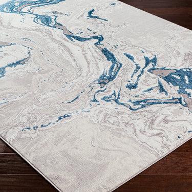 Lustro Modern Blue Rug