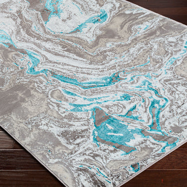 Lustro Modern Blue Rug