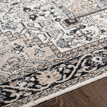 Lavadora Vintage Traditional Washable Runner Beige