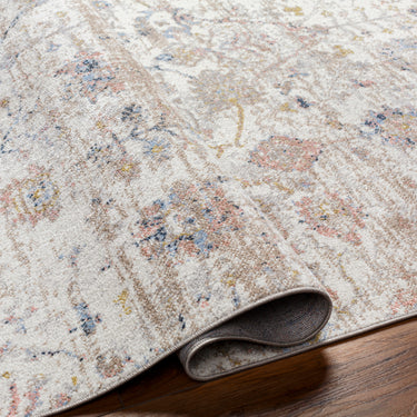 Lavadora Vintage Traditional Washable Runner Ivory
