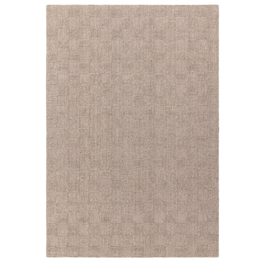 Mercer Natural Hand-Woven Wool Checkerboard Rug - overhead view