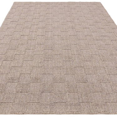 Mercer Natural Hand-Woven Wool Checkerboard Rug - Angle 1