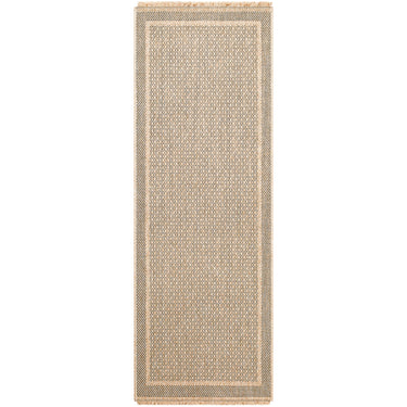 Mirage Cottage Fringe Jute Look Runner Beige