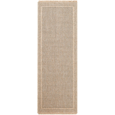 Mirage Cottage Fringe Jute Look Runner Beige