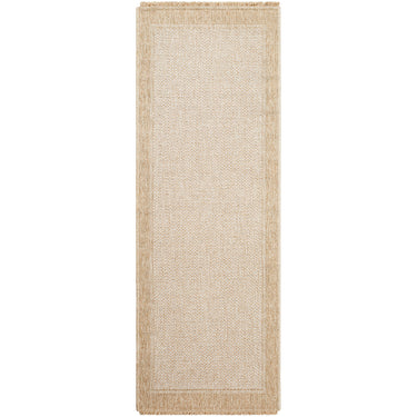 Mirage Cottage Fringe Jute Look Runner Beige