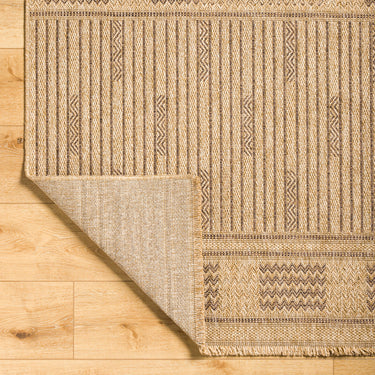 Mirage Cottage Fringe Jute Look Runner Brown