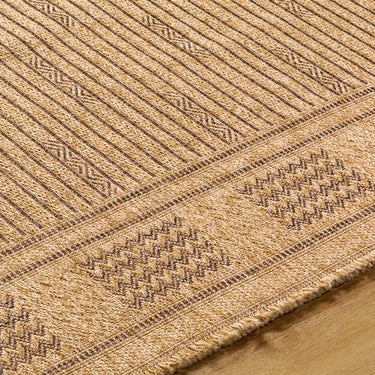 Mirage Cottage Fringe Jute Look Runner Brown
