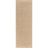 Mirage Cottage Checkboard Fringe Jute Look Runner Outdoor Brown & Tan Rug - Runner 80x220 cm (2'7'' x 7'3'')