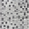 Monte Carlo Modern Graphic Skandi Black, White & Medium Gray Rug - Design MNC2362 - Medium 120x170 cm (3'11'' x 5'7'')