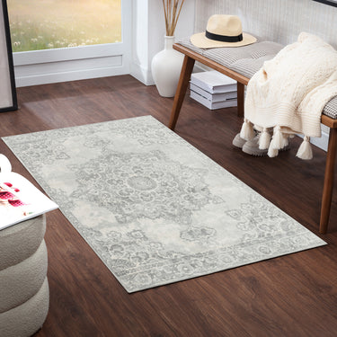 Monaco Vintage Traditional Boho Cream Rug