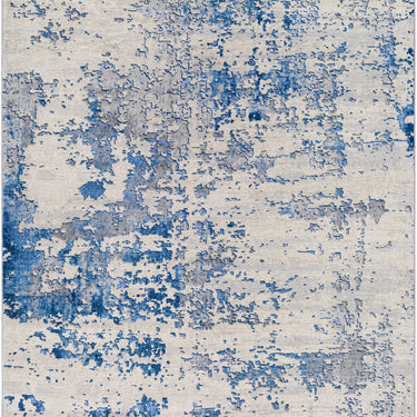 Monaco Abstract Modern Marble Blue Rug