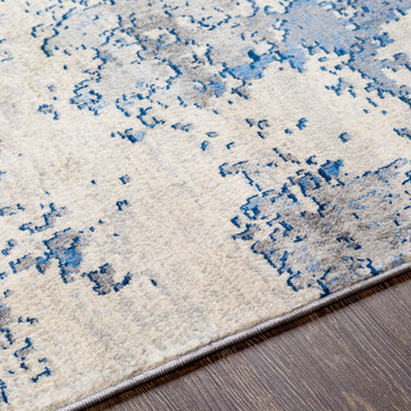 Monaco Abstract Modern Marble Blue Rug
