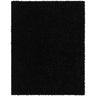 Moda Shaggy Solid Color Black Rug - Medium Plus 120x180 cm (3'11'' x 5'11'')