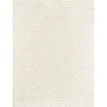 Moda Shag Solid Color Plush Soft Pile White Rug