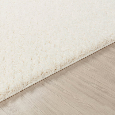 Moda Shag Solid Color Plush Soft Pile White Rug