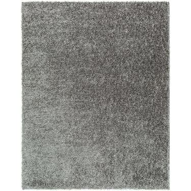Moda Shag Solid Color Plush Soft Pile Grey Rug