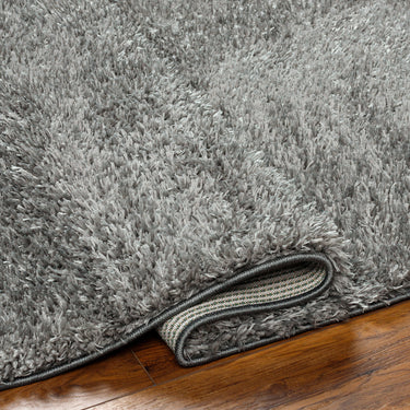 Moda Shag Solid Color Plush Soft Pile Grey Rug