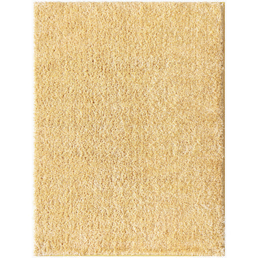 Moda Shag Solid Color Plush Soft Pile Yellow Rug