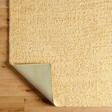 Moda Shag Solid Color Plush Soft Pile Yellow Rug