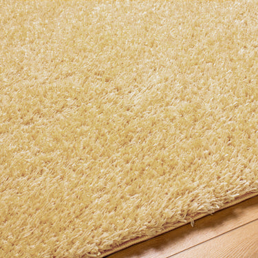 Moda Shag Solid Color Plush Soft Pile Yellow Rug