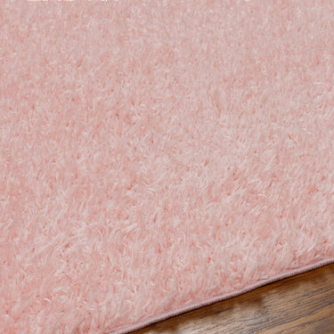 Moda Shag Solid Color Plush Soft Pile Pink Rug