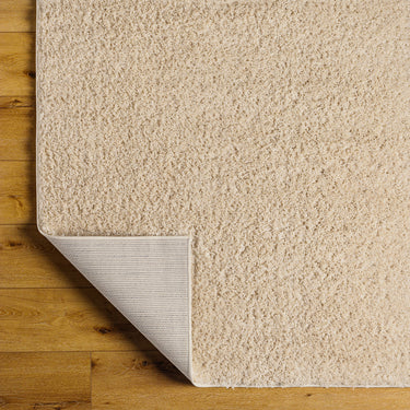 Moda Shag Solid Color Plush Soft Pile Beige Rug