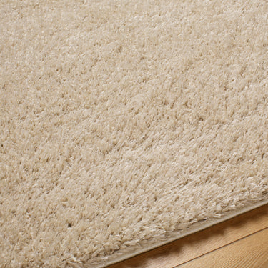 Moda Shag Solid Color Plush Soft Pile Beige Rug