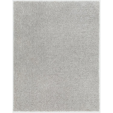 Moda Shag Solid Color Plush Soft Pile Grey Rug
