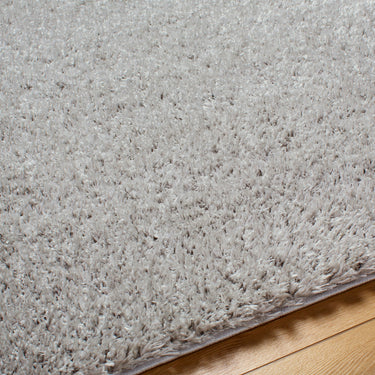 Moda Shag Solid Color Plush Soft Pile Grey Rug