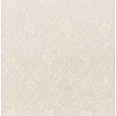 Nora Geometric High Pile Fringe Neutral Rug
