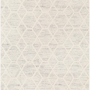Nora Geometric High Pile Fringe Grey Rug