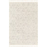 Nora Geometric High Pile Fringe Skandi Grey & Ivory Rug - Large Plus 160x213 cm (5'3'' x 7')