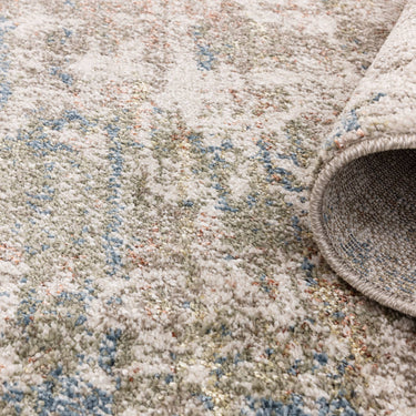 Opal OP01 Blue Soft High-Low Abstract Rug - Angle 3