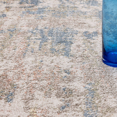 Opal OP01 Blue Soft High-Low Abstract Rug - Close Up Lifestyle
