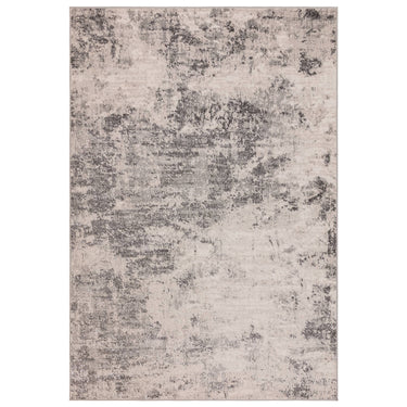 Opal OP02 Grey Silver Soft High-Low Abstract Rug - overhead view