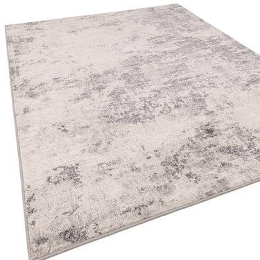 Opal OP02 Grey Silver Soft High-Low Abstract Rug - Angle 1