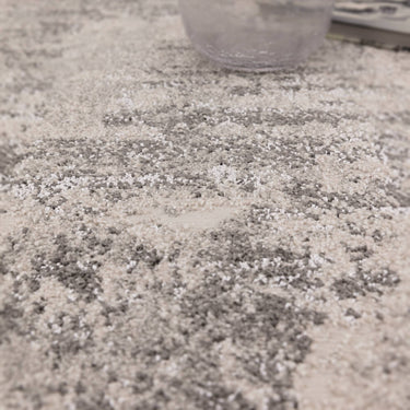 Opal OP02 Grey Silver Soft High-Low Abstract Rug - Close Up Lifestyle