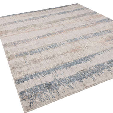 Opal OP05 Blue Soft High-Low Abstract Rug - Angle 1