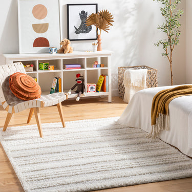 Rodos Modern Soft Plush Pile Neutral Rug
