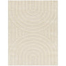 Rodos Modern Soft Plush Pile Shaggy Grey, Beige & White Rug - Design RDO2328 - Large Plus 160x213 cm (5'3'' x 7')