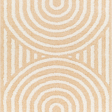 Rodos Modern Soft Plush Pile Orange Rug