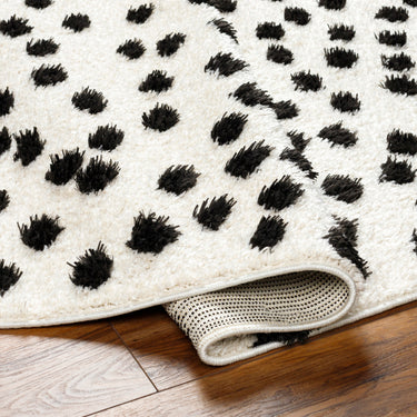 Rodos Modern Soft Plush Pile Black Rug