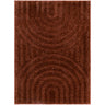 Rodos Modern Soft Plush Pile Shaggy Terracotta Rug - Design RDO2359 - Large Plus 160x213 cm (5'3'' x 7')