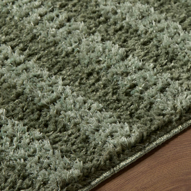 Rodos Modern Soft Plush Pile Shaggy Green Rug - Design RDO2360