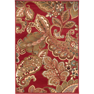 Riley Vintage Traditional Boho Red Rug