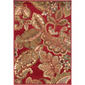 Riley Vintage Traditional Boho Skandi Oriental Red, Light Green & Dark Brown Rug - Small Plus 120x160 cm (3'11'' x 5'3'')