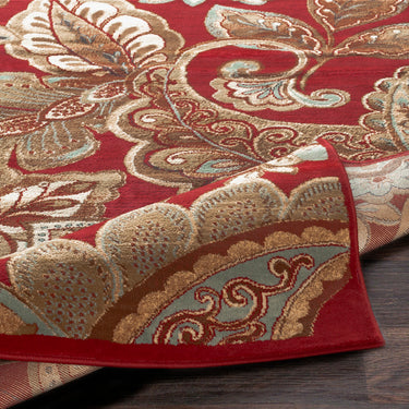 Riley Vintage Traditional Boho Red Rug