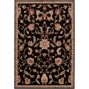 Riley Vintage Traditional Boho Black Rug